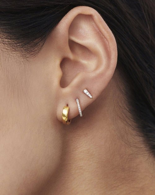 Celestial Pave Spike Stud Earrings | Gold/Cubic Zirconia