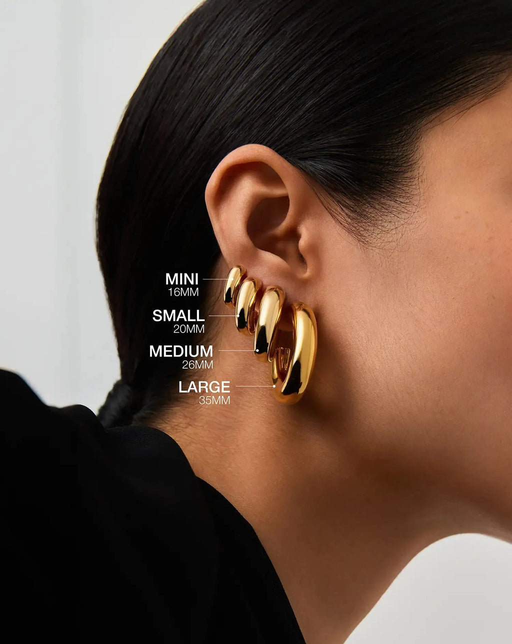 Chubby Medium Hoop Earrings | 18ct Gold Vermeil