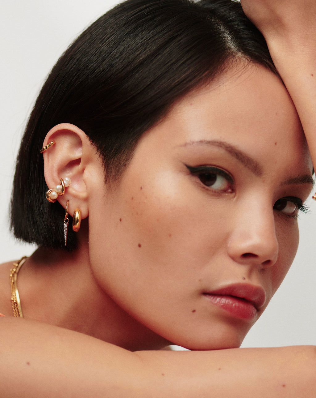 Chubby Mini Hoop Earrings | 18ct Gold Vermeil