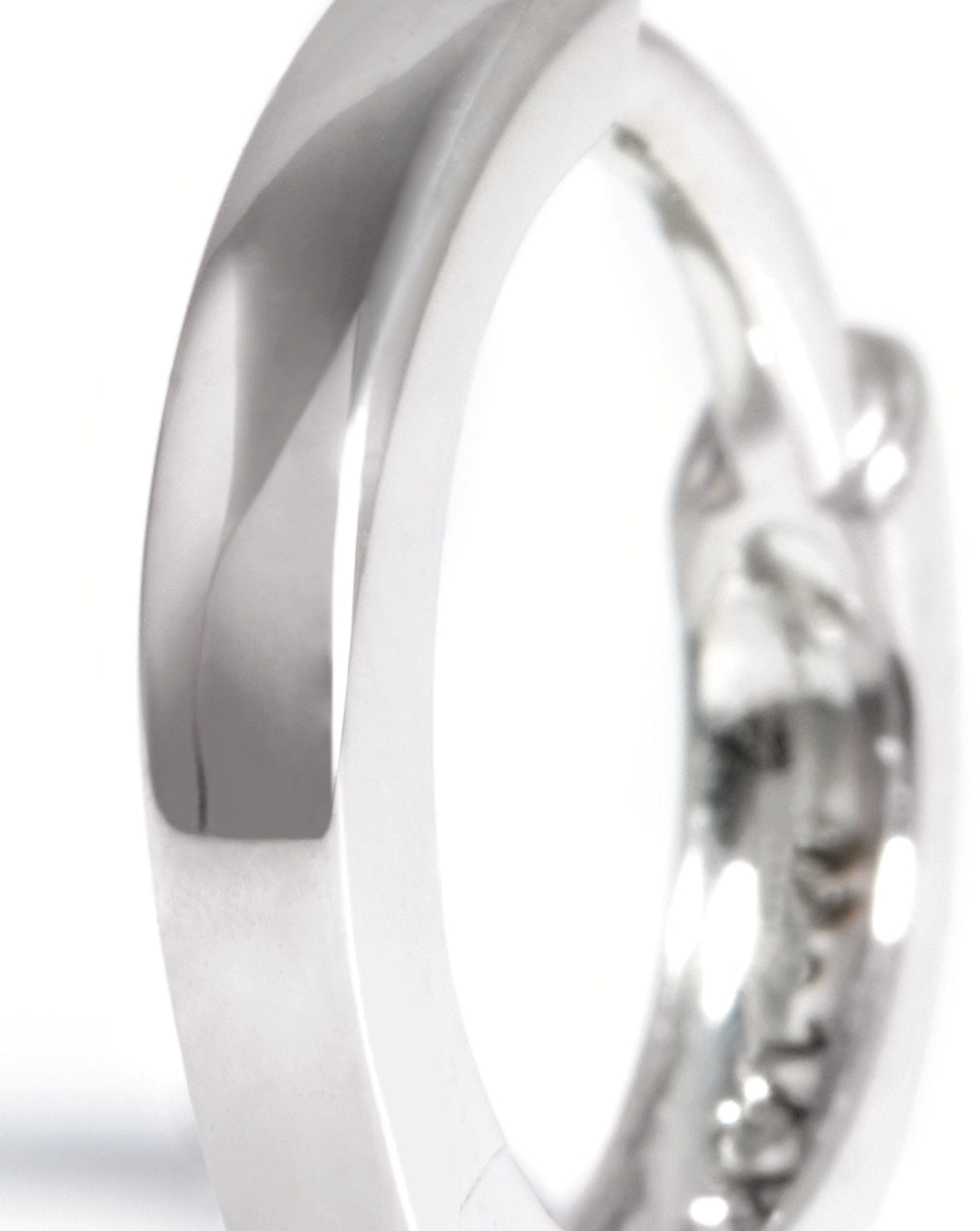 Solid Gold Classic Huggies | 14ct White Gold
