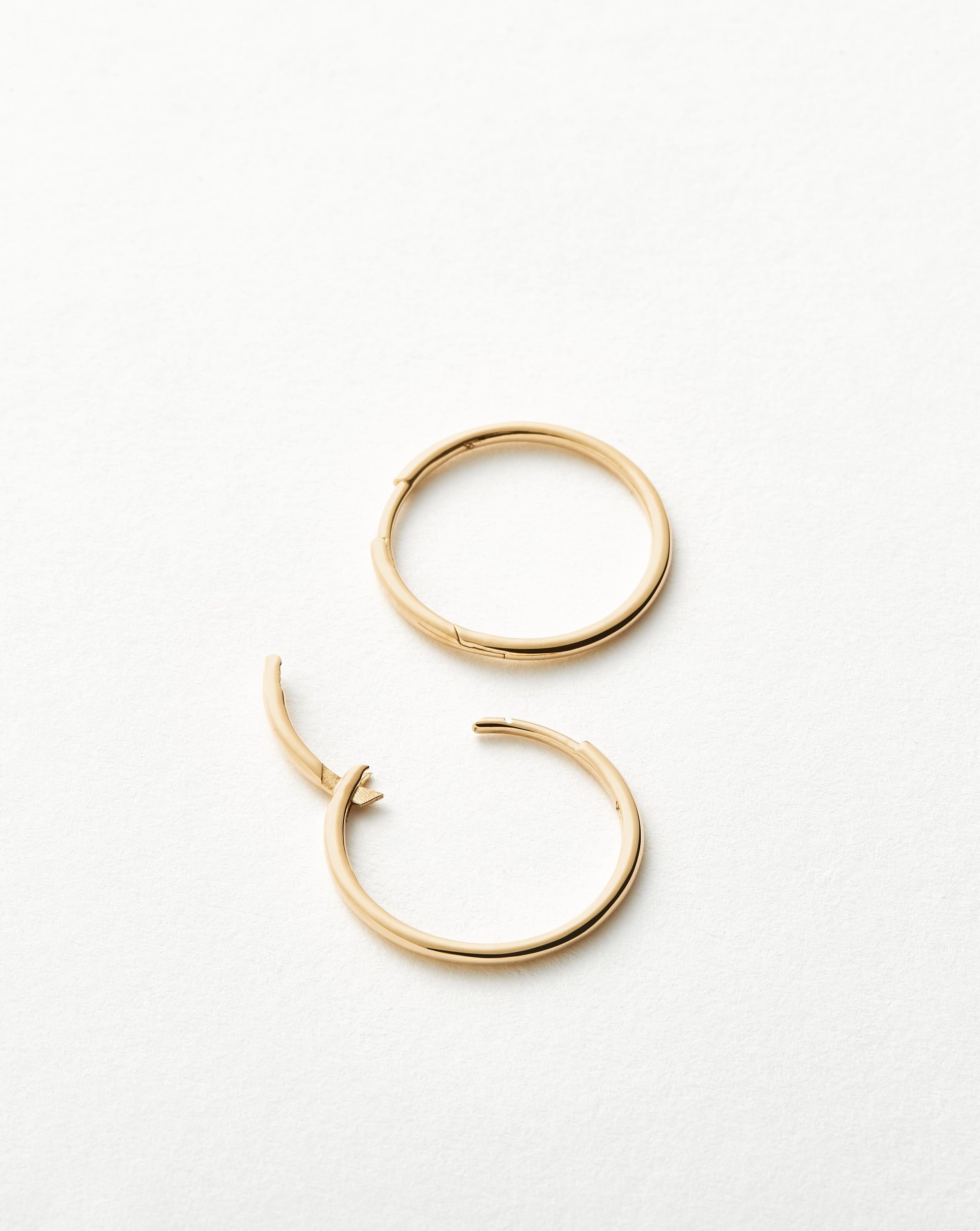 Solid Gold Classic Small Hoop Earrings