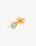 Pave Initial Single Stud Earring - Initial O | 18ct Gold Vermeil/Cubic Zirconia