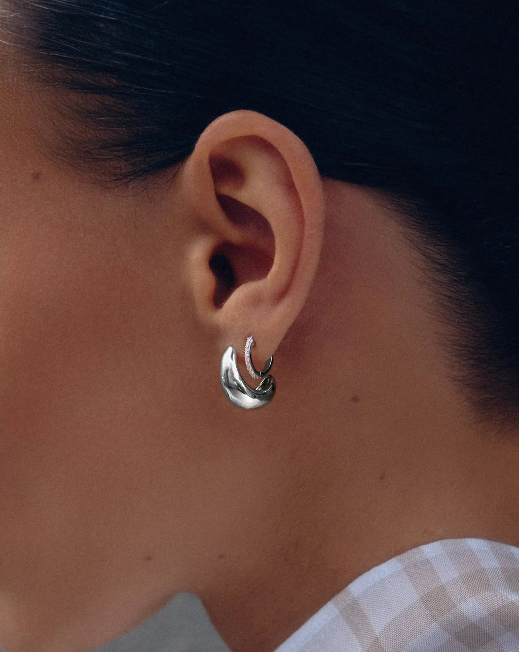 Savi Dome Mini Hoop Earrings | Sterling Silver