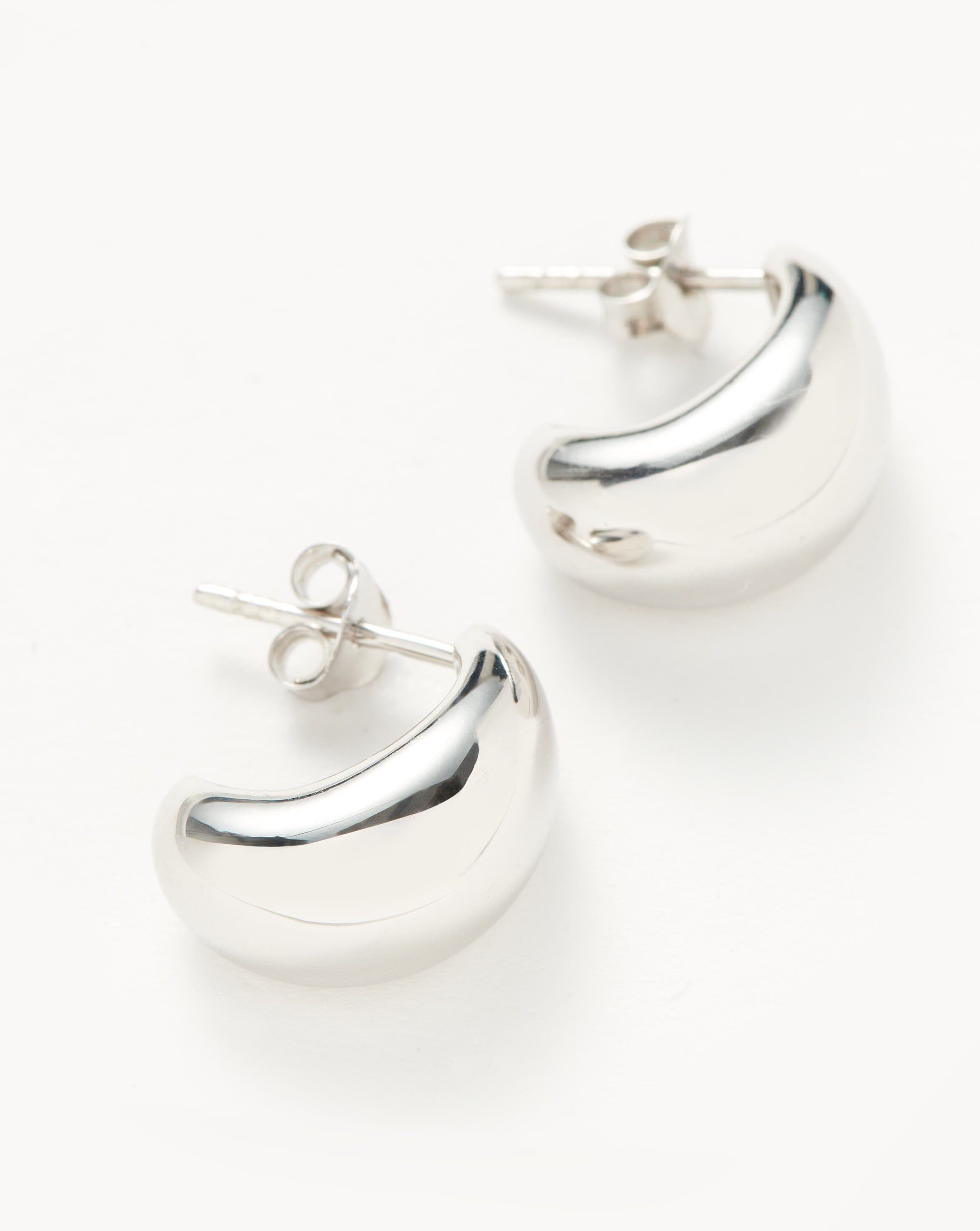 Savi Dome Mini Hoop Earrings | Sterling Silver